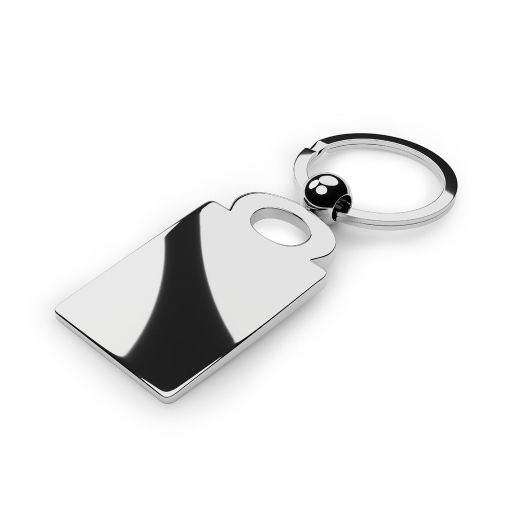Personalized Rectangle Photo Keyring — Custom Photo Keychain Gift